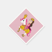 Schattigee cartoon prinses servet (Hoek)