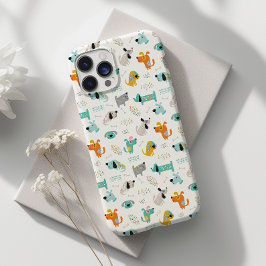 Schattigee Cartoon Quirky Dog Speelse iPhone / iPa Case-Mate iPhone 14 Pro Hoesje