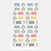 Schattigee Cartoon Rainbow Unicorn Dancing School  Labels (Vel)