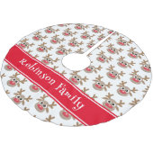 Schattigee Cartoon rendierpatroon rood wit Kerstboom Rok (Gekanteld)