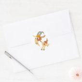 Schattigee Cartoon Running Goat Sticker (Envelop)