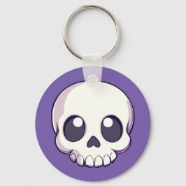 Schattigee Cartoon schedel Halloween Sleutelhanger