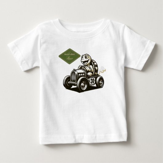 Schattigee  cartoon schildpad racer Tri-Blend shir (Voorkant)