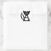 Schattigee Cartoon Skunk Square Vierkante Sticker (Tas)