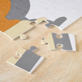 Schattigee Cartoon Snail Gepersonaliseerde Jigsaw Legpuzzel (Zijkant)