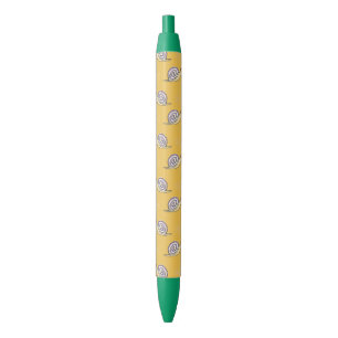 Schattigee Cartoon Snails and Swirls Pattern Blauwe Inkt Pen