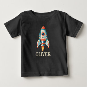 Schattigee Cartoon Space Rocket gepersonaliseerd