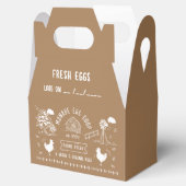 Schattigee Cartoon stijl Doodle rustiek ei karton Bedankdoosjes (Geopend)