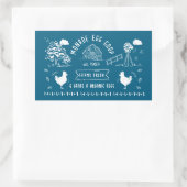 Schattigee Cartoon stijl Doodle rustiek ei karton Rechthoekige Sticker (Tas)