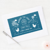 Schattigee Cartoon stijl Doodle rustiek ei karton Rechthoekige Sticker (Envelop)