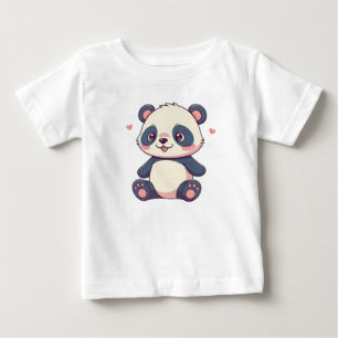 Schattigee cartoon stijl kawaii baby panda t shirt