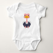 Schattigee Cartoon struisvogel cadeau Romper (Voorkant)