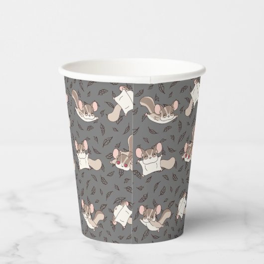Schattigee Cartoon Sugar Glider Papieren Bekers (Rechts)