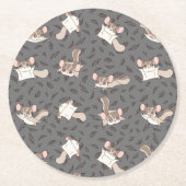 Schattigee Cartoon Sugar Glider Ronde Kartonnen Onderzetter (Voorkant)