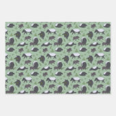 Schattigee Cartoon Tapirs en Baby's Patroon Mint G Inpakpapier Vel (Voorkant 3)