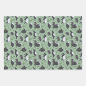 Schattigee Cartoon Tapirs en Baby's Patroon Mint G Inpakpapier Vel (Voorkant 2)