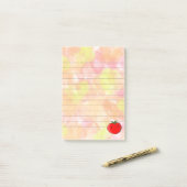 Schattigee Cartoon Tomaat Waterverf Achtergrond Li Post-it® Notes (Op bureau)