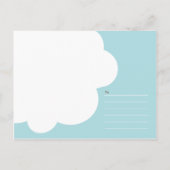 Schattigee Cartoon Tortelduifjes (Dag) Bruiloft Aankondigingskaart (Achterkant)