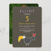 Schattigee Cartoon Toucan Foto Kind's Verjaardagsf Kaart (Voorkant / Achterkant)