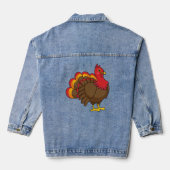 Schattigee Cartoon Turkije Denim Jacket (Achterkant)
