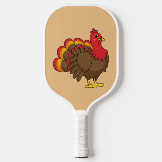 Schattigee Cartoon Turkije Pickleball Paddle (Voorkant)