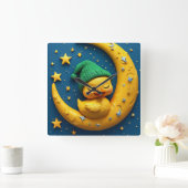 Schattigee cartoon vierkante klok (Huis)