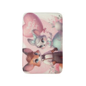 Schattigee cartoon vossen Valentijnsdag Badmat (Voorkant Verticaal)