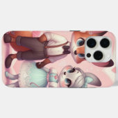 Schattigee cartoon vossen Valentijnsdag Case-Mate iPhone Case (Achterkant (horizontaal))