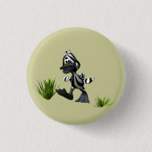 Schattigee Cartoon Zebra Duck Ronde Button 3,2 Cm (Voorkant)