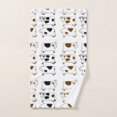 Schattigee Cartoon Zuivel Koeien Bad Handdoek (Handdoek)