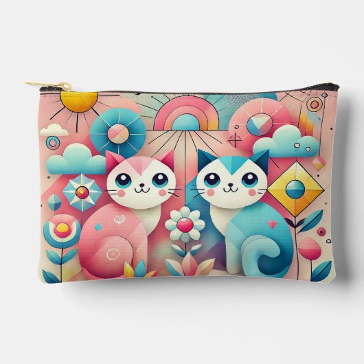 Schattigee Cartoons in de Natuur scene Etui (Voorkant)