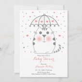 Schattigee Cat Baby shower Invitation Kaart (Voorkant)