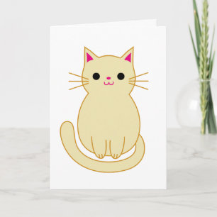 Schattigee Cat Bedankt kaart