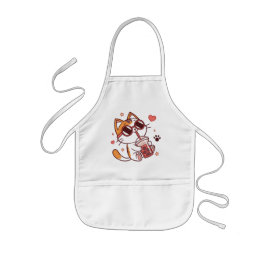 Schattigee Cat Boba Tea Schort – Leuk Keuken Gift