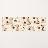 Schattigee Cat Cartoon Funny Pattern party Yogamat (Voorkant (horizontaal))