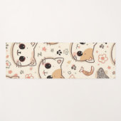 Schattigee Cat Cartoon Funny Pattern party Yogamat (Voorkant (horizontaal))