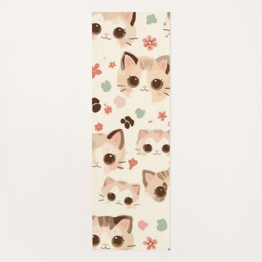 Schattigee Cat Cartoon Funny Pattern party Yogamat (Voorkant)