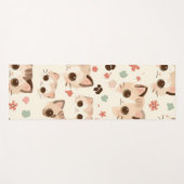 Schattigee Cat Cartoon Funny Pattern party Yogamat (Voorkant (horizontaal))