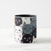 Schattigee Cat Collage Mok (Midden)