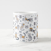 Schattigee Cat Design Mok, Cat Theme Coffee Mok, Extra Grote Beker (Voorkant)