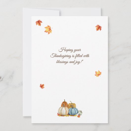 Schattigee Cat en Retro Pompoenen Happy Thanksgivi Feestdagenkaart (Achterkant)