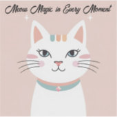 Schattigee Cat Face Sticker – PixelCharm Studio (Voorkant)