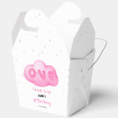 Schattigee Cat Font Waterverf Roze Cloud 1e Verjaa Bedankdoosjes (Open)