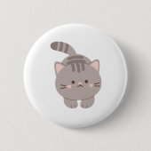 Schattigee Cat Funny Button Badge (Voorkant)