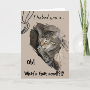 Schattigee Cat Gekke verjaardagskaart Kaart