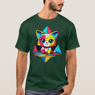 Schattigee CAT geometrisch T-shirt