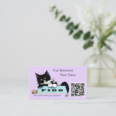 Schattigee Cat Groomer Visitekaartje (Staand voorkant)