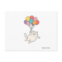 Schattigee Cat Holding Balloons