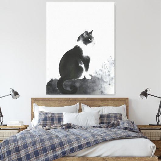 Schattigee Cat Home Decor Canvas Art Wall Art Afdruk (Insitu (Slaapkamer))