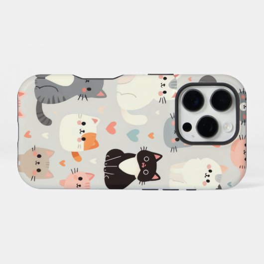 Schattigee Cat iPhone 16 Pro Hoesje iPhone Hoesje (Achterkant horizontaal)